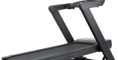 GOplus 2-in-1 Folding Treadmill (2.25 HP, Bluetooth)