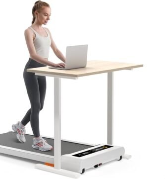 GOplus 2-in-1 Folding Treadmill (Dual Display, 2.25 HP)